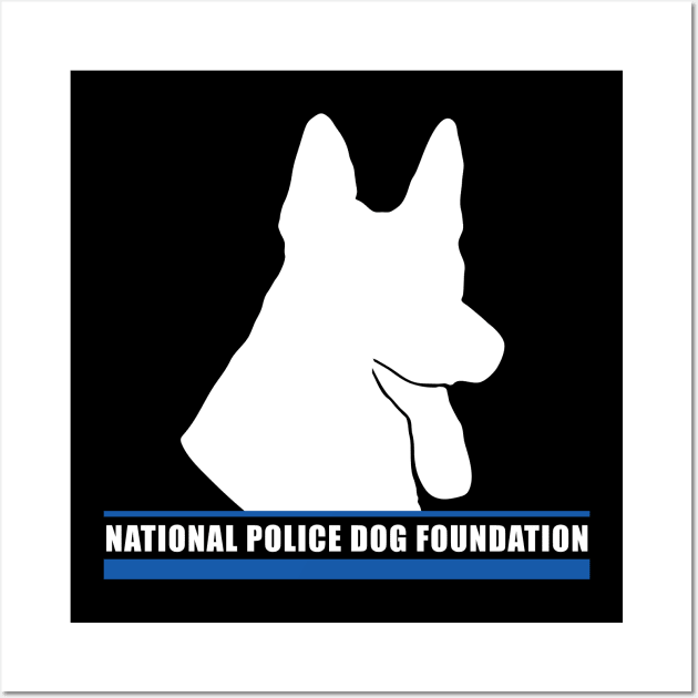 K9 White Outline 1 Wall Art by National Police Dog Foundation